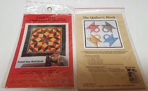 Vintage Nähen Quilten US Stempel Ehrung Quiltmacher & Amish Star Muster - Bild 1 von 2