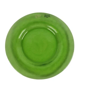 Glasax Top Line Fused Glass Salad Plate Green Hand Crafted in Germany 9 1/2" - Picture 1 of 5