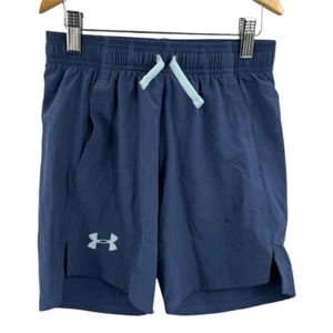 Under Armour Blue Nylon Drawstring Heatgear Shorts Small - Picture 1 of 6