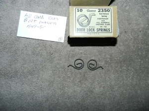 NOS 1949 -50 Chevrolet / All GM Car Door Lock Bolt Return Spring Pair 2350 Brown - Picture 1 of 5