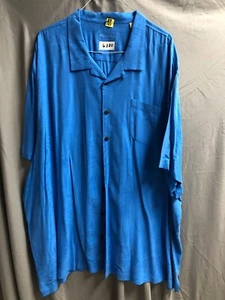 Men's Tommy Bahama Bright Blue Linen Dress Shirt Size 5XL - Picture 1 of 1