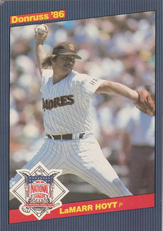 FREE SHIPPING-NRMINT-1986 Donruss All-Stars #9 LAMAR HOYT PADRES (3.5X5 CARD) - Image 1 of 1