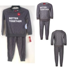 Family PJs Kids 2 Piece Pajama Set Better Together Gray Opt Size New Boys Girls - Picture 1 of 6