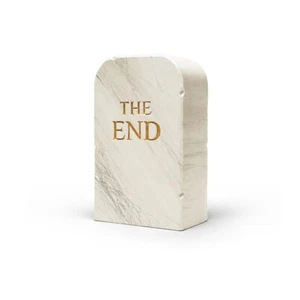 Gufram THE END 1516 White TOILETPAPER seat stool tombstone art sculpture 2016 - Picture 1 of 8
