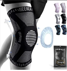 NEENCA Knee Brace, Knee Compression Sleeve  with Patella Gel Pad - Black 3XL - Picture 1 of 6