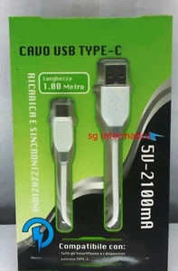 CAVO DATI USB TIPO C 3.1 TYPE-C PER HUAWEY P20 LITE PRO Asus Zenfon 3 mate 20 - Foto 1 di 3