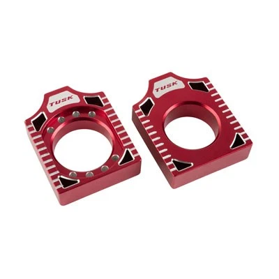 Tusk Racing Axle Block Red For SUZUKI RM250 2002-2008 - Image 1 of 4