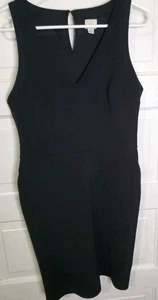 A New Day Black Tank Dress With Pockets Casual Workwear Funeral Little Blk Dress - Picture 1 of 12