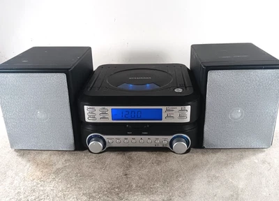 GPX Micro Hi-Fi System HC221B, AM/FM Radio With 2 Full Response Speaker In BLACK - Image 1 of 4