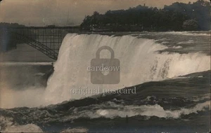 RPPC American Falls, Niagara Falls, NY New York vera foto cartolina vintage - Foto 1 di 2