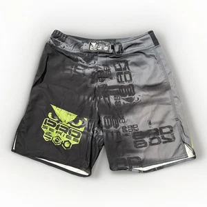 Bad Boy Pro Series MMA Fight Shorts Mens Medium 34 Black Gray Grappling Training - Picture 1 of 7