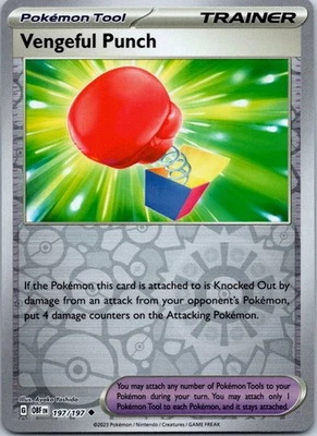 Reverse Holo Vengeful Punch 197/197 Uncommon SV03: Obsidian Flames - Image 1 of 2