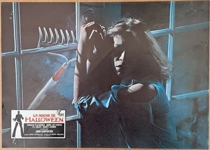 Halloween ORIGINAL Spanish 1979 LOBBY CARD Jamie Lee Curtis art +hugely  rare+ - Picture 1 of 4