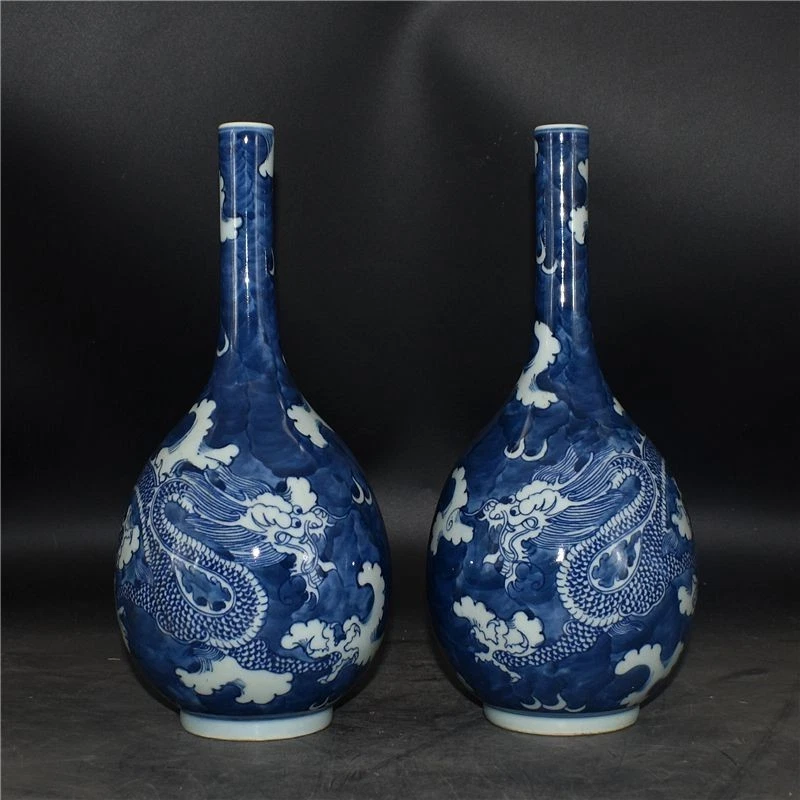 蓝色中国花瓶1800年以前| eBay