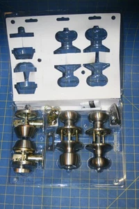 Defiant Edelstahl Einzylinder gleichschließend Zugang Knopf Griff Set Teile - Bild 1 von 7