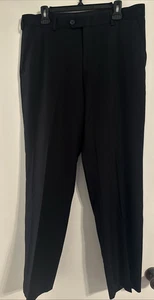Izod Hose Herren Größe 34 x 32 schwarz Chino vorne flach entspannt gerades Bein Freizeit - Bild 1 von 6