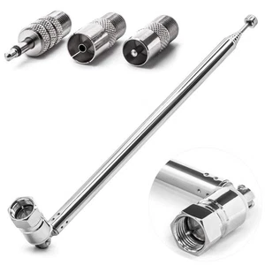 Antenna Radio DAB FM, Sostituzione Antenna Telescopica Da 75Ohm Maschio Spina F - Foto 1 di 12