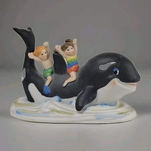Vintage 1980s Friend Shamu Sea World Porcelain Ceramic Figure USA Loveland CO - Picture 1 of 6
