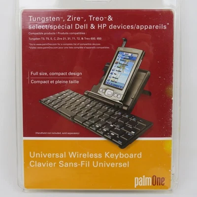 PalmOne Universal Wireless Keyboard Full Size Compact Design #3169WW NOS - Image 1 of 4