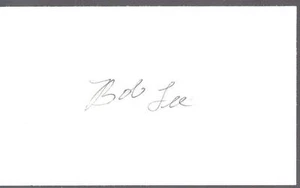 California Angels / Los Angeles Dodgers BOB LEE autographed 3x5 Index Card - Picture 1 of 1
