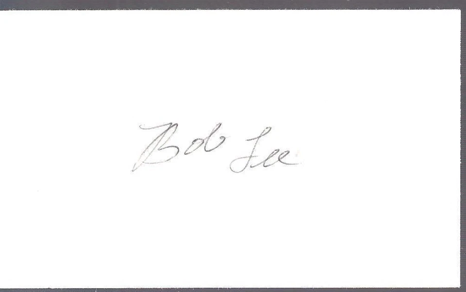 California Angels / Los Angeles Dodgers BOB LEE autographed 3x5 Index Card - Image 1 of 1