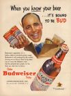 When You Know Your Beer It's Bound To Be Budweiser Ad 1953 L