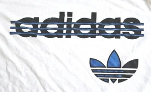Vintage 80er Jahre Adidas 3 Streifen Kleeblatt T-Shirt Herren Medium Einzelstich Medium - Bild 1 von 7