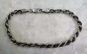 Pulsera de cadena de cable/espiral de ley italiana 925 - Imagen 1 de 4