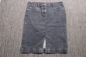 Y2K Denim Mindi Skirt Front Slit Gray Dark Wash Women's Size 4(31x21) - Picture 1 of 15