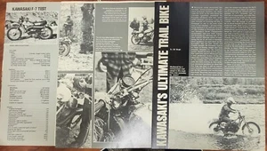 1973 Kawasaki ISDT 450 Original Motorcycle 5p Test Print Ad - Picture 1 of 1