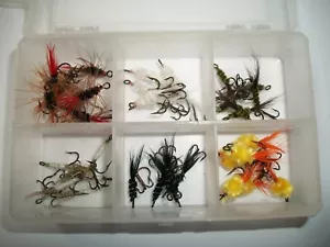 box of 36  - Nymph Trout Flies + Trailer hook Trout Crappie Perch  T-42 - Picture 1 of 7