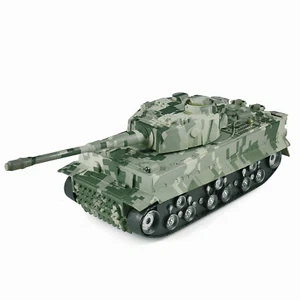 RC Remote Control Military Battle Tank W/ Lights Sound Rotating Turret Kids Toy - Picture 1 of 8