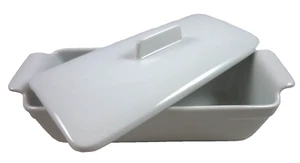 De Colección Guy Degrenne Modulo Cocinero Blanco Porcelana Hornear Gratinado Tapa 9""x4"" Francia - Imagen 1 de 9