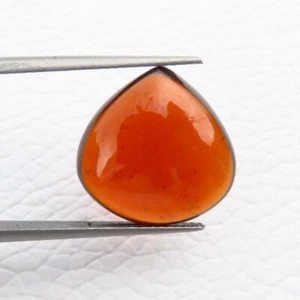 Natural Garnet Gemstone 15x15 mm Polished Heart Hessonite Smooth Cabochon GH-111 - Picture 1 of 9