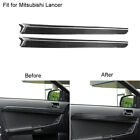 2Pcs Carbon Fiber Interior Door Panel Cover Trim For Mitsubishi Lancer 2008-2015