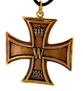 Colgante Cruz de Hierro Cruz bronce 1914 y 1813 portátil por ambas caras no 17 - Imagen 1 de 7