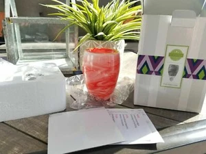 SCENTSY Plug In Glass Warmer Nightlight ~ PINK WATERCOLOR ~ New In Box - Picture 1 of 1