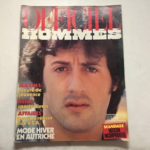 L’officiel Hommes Magazine November 1982 Sylvester Stallone Cover Story Rocky 3 - Picture 1 of 11