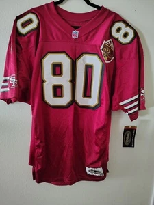 MAGLIA WILSON JERRY RICE 49ERS AUTOGRAFATA FIRMATA 50° ANNIVERSARIO PATCH con COA-NUOVA CON ETICHETTE - Foto 1 di 14
