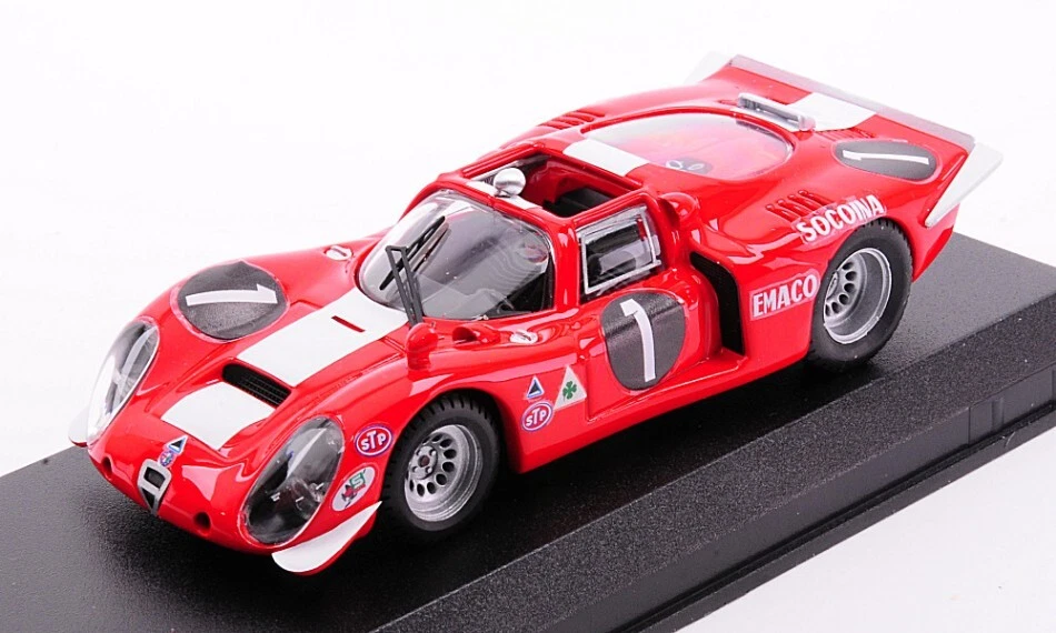 Modellino auto scala 1:43 Best ALFA ROMEO 33.2 6H NOVA LISBOA 1970  racing mo... - Immagine 1 di 1