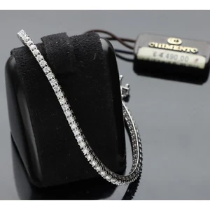 CHIMENTO BRACCIALE TENNIS DIAMANTI ORO BIANCO 18 KT - Foto 1 di 4
