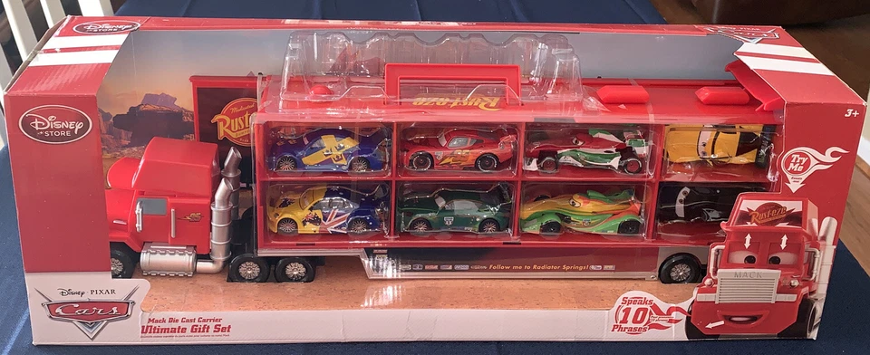 Cars Mack Die Cast Carrier Disney Store Ultimate Gift Set tiene capacidad para 8 coches NUEVO ENORME Foto 1 de 4