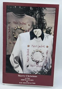 Olde World Reflections Primitive Stitchery Craft Merry Christmas 9703 10” x 10” - Picture 1 of 5