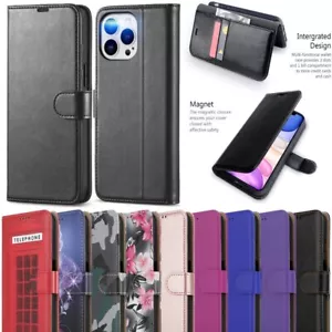 Case For Apple iPhone 15 14 13 12 11 Pro Max XR 7 8 SE Leather Wallet Flip Cover - Picture 1 of 45