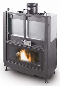Palazzetti EM 16:9 F Frontal O2Ring Chimenea De Leña Natural Canalizable 19,8 Kw - Imagen 1 de 3