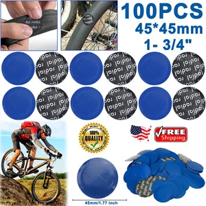 100Pcs/set 45mm 1- 3/4" Round Radial Rubber Car Tire Repair Tyre Patches Kit US - Picture 1 of 11