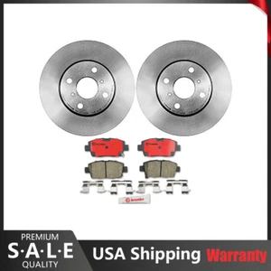 Brembo Front Brake Kit Coated Disc Rotors Ceramic Slotted Pads For Scion xA xB - Picture 1 of 6