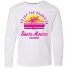 Inktastic Summer Enjoy The Sunshine Santa Monica Youth Long Sleeve T-Shirt Ocean