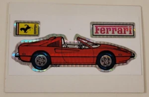 FERRARI rot KLASSIKER SPORTWAGEN 80er Jahre Prisma AUTOMAT AUFKLEBER KARTE Kodak - Bild 1 von 3
