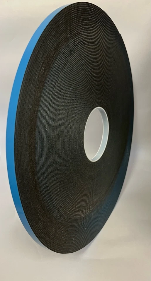 A.A. 2 sided Black 1/16" thick x 3/8" x 150 ft. Foam Mounting Tape  - Image 1 of 3